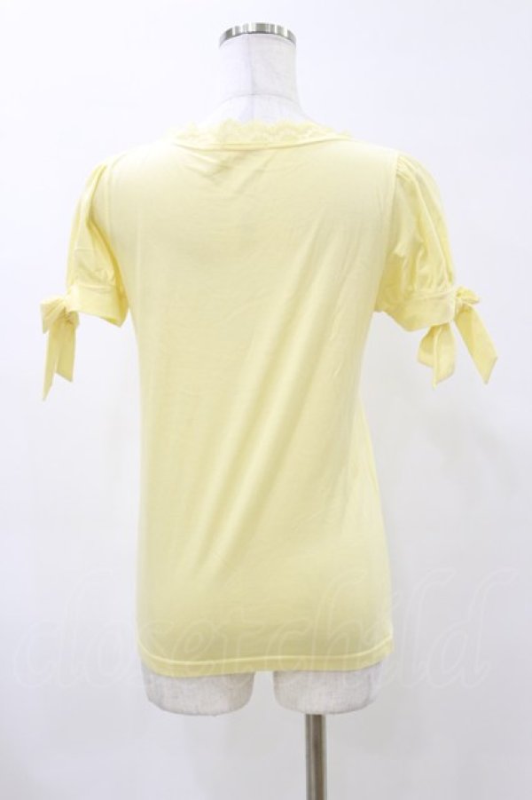 画像2: Emily Temple cute / リボンパフカットソー  イエロー H-26-04-04-033-ET-TO-KB-ZH (2)