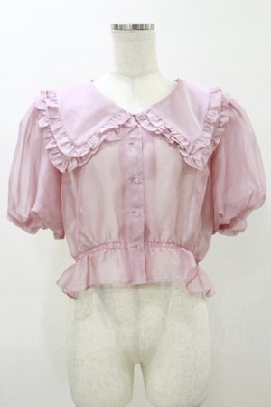 画像: LAND by MILKBOY / LANDフリルブラウス  ピンク H-26-04-04-035-MB-BL-KB-ZH
