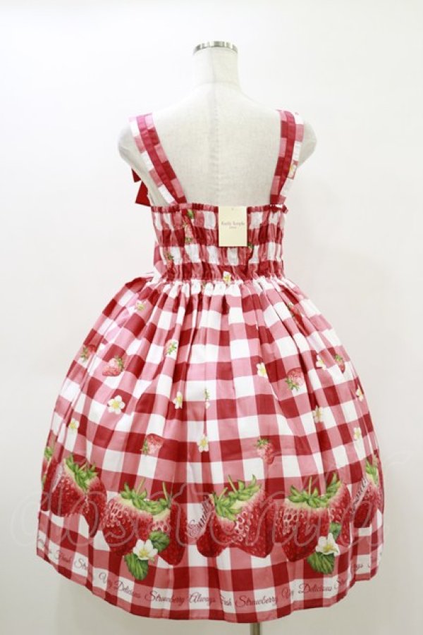 画像2: Emily Temple cute / ギンガムチェックBERRYノースリーブワンピース  レッド H-26-04-05-038-ET-OP-KB-ZH (2)