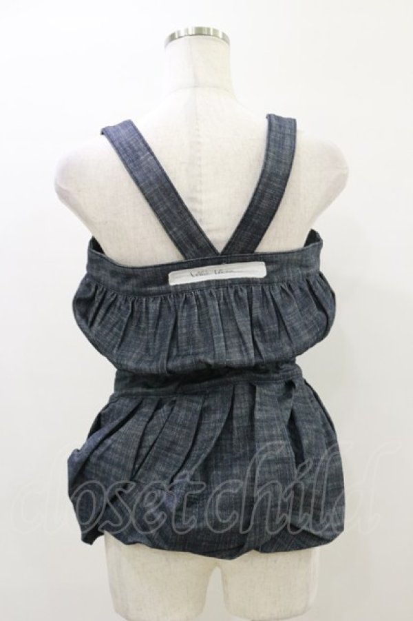 画像2: alice auaa / ギャザー変形ビスチェ 3(約9号) インディゴ H-26-04-05-005-AA-TO-KB-ZH (2)