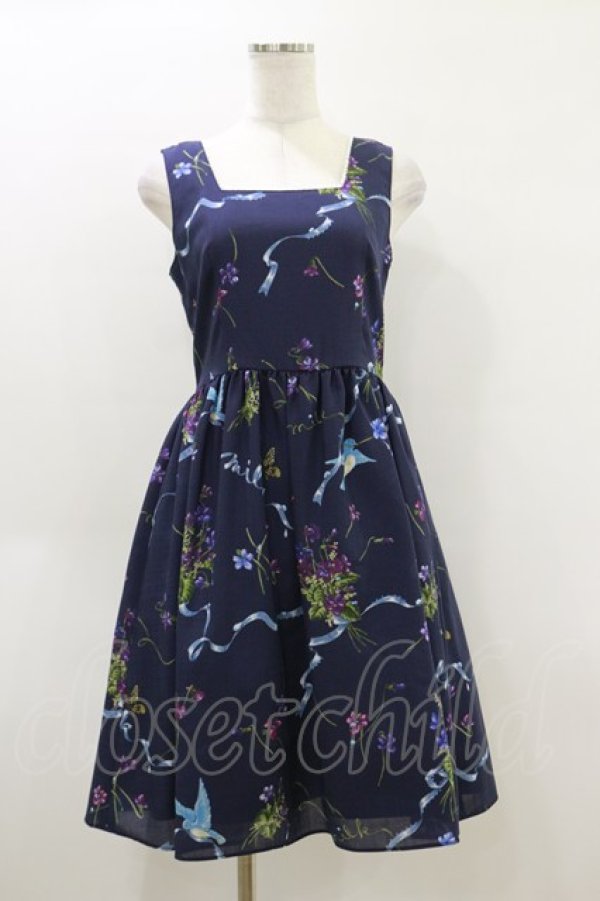 画像1: MILK / ブルーバードワンピース  ナイトブルー H-26-04-05-043-ML-OP-KB-ZH (1)