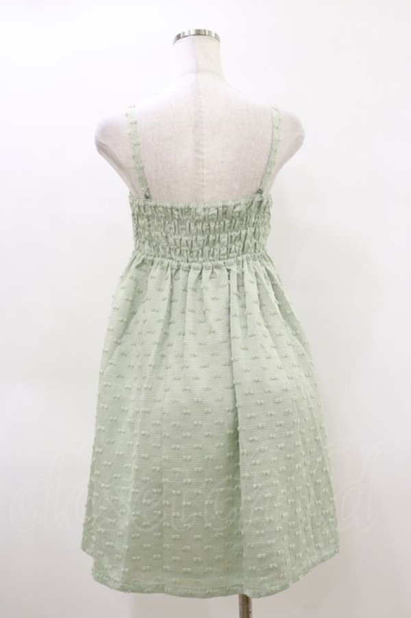 画像2: Emily Temple cute / ポンポンジャガードノースリーブワンピース  ミントグリーン H-26-04-05-048-ET-OP-KB-ZH (2)