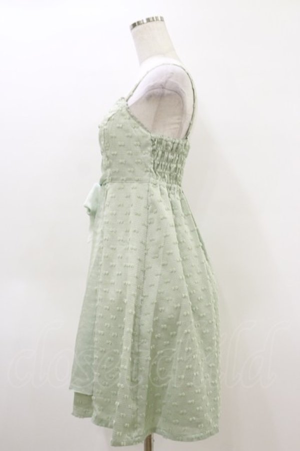 画像3: Emily Temple cute / ポンポンジャガードノースリーブワンピース  ミントグリーン H-26-04-05-048-ET-OP-KB-ZH (3)