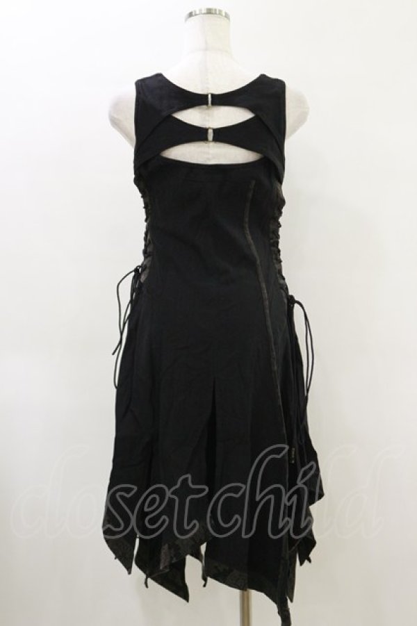 画像2: Rozen Kavalier / ジャガード切替オーバーベスト  黒×グレー H-26-04-05-006-OO-TO-AK-ZH (2)