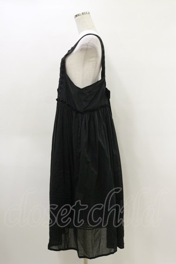 画像3: Jane Marple Dans Le Salon / ヴィクトリアンレーストリムタブリエドレス  ブラック H-26-04-05-052-JM-OP-KB-ZH (3)