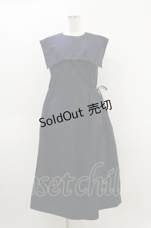 画像1: Jane Marple Dans Le Salon / ヴィンテージマリンカラードレス  ネイビー H-26-04-05-053-JM-OP-KB-ZH (1)