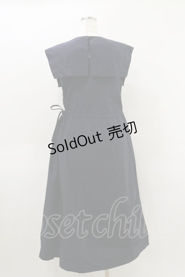 画像2: Jane Marple Dans Le Salon / ヴィンテージマリンカラードレス  ネイビー H-26-04-05-053-JM-OP-KB-ZH (2)