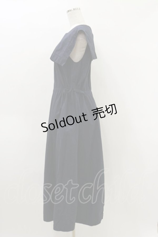 画像3: Jane Marple Dans Le Salon / ヴィンテージマリンカラードレス  ネイビー H-26-04-05-053-JM-OP-KB-ZH (3)