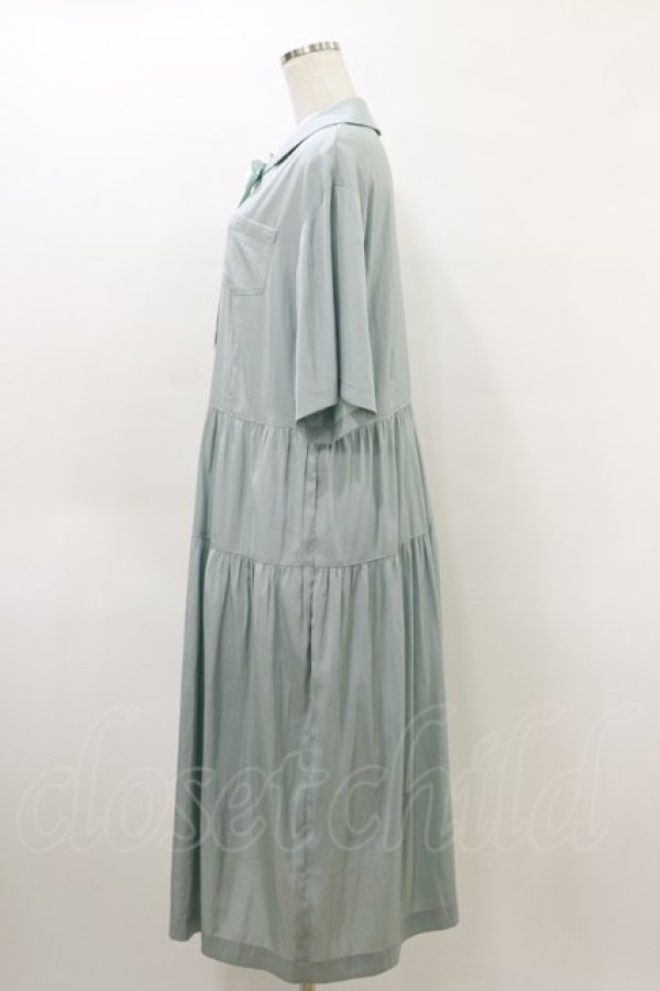 画像3: Jane Marple Dans Le Salon / ダブルカラーサリバンドレス  ミントブルー H-26-04-05-054-JM-OP-KB-ZH (3)