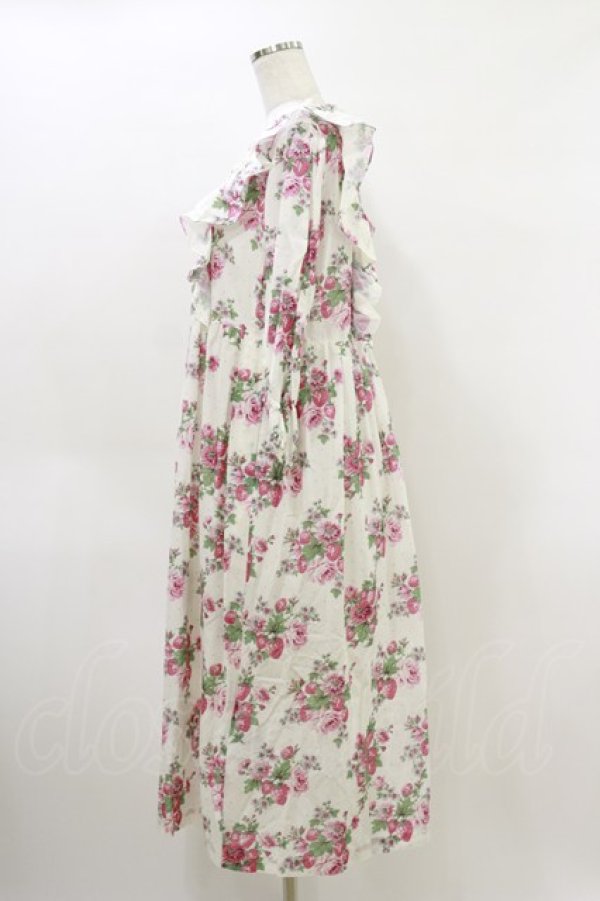 画像3: Jane Marple / Strawberries and flowersラッフルフリルドレス  オフ H-26-04-05-055-JM-OP-KB-ZH (3)