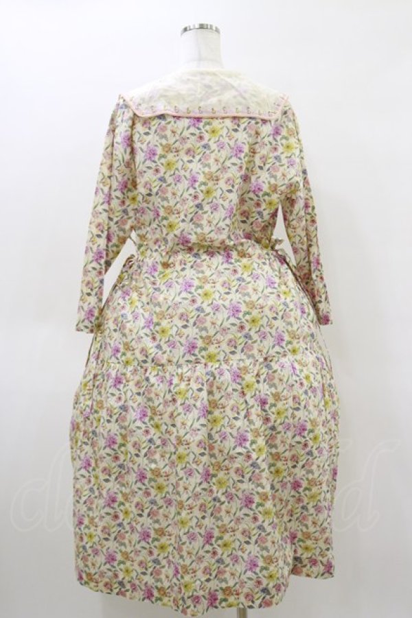 画像2: Jane Marple Dans Le Salon / Gouache gardenのタブリエドレス  アイボリー H-26-04-05-059-JM-OP-KB-ZH (2)