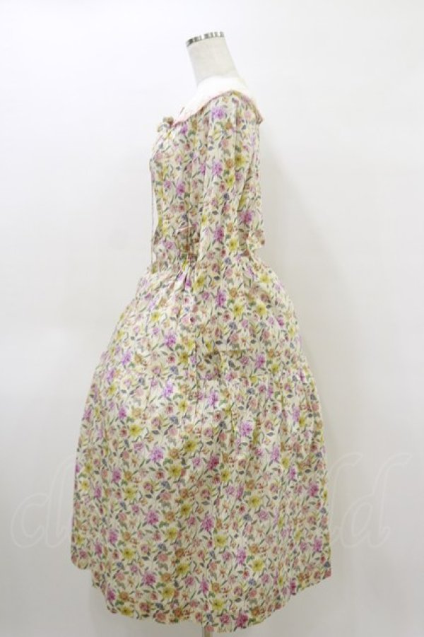 画像3: Jane Marple Dans Le Salon / Gouache gardenのタブリエドレス  アイボリー H-26-04-05-059-JM-OP-KB-ZH (3)