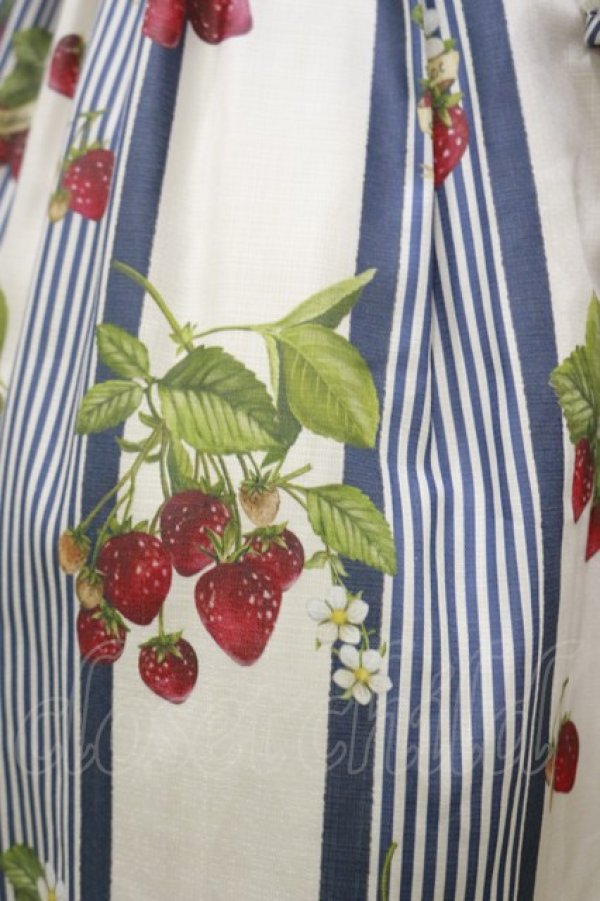 画像4: Melody BasKet / Stripe strawberryワンピース  ネイビー H-26-04-05-062-LO-OP-KB-ZH (4)