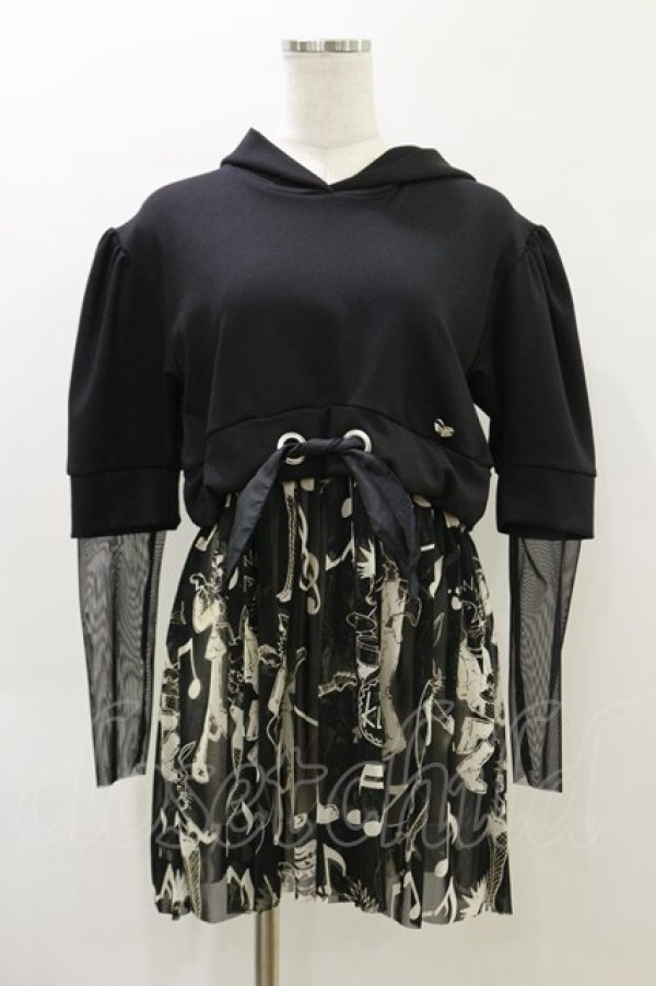 画像1: MILK / THE KLIMフーディーミニ  ブラック H-26-04-05-008-ML-OP-KB-ZH (1)