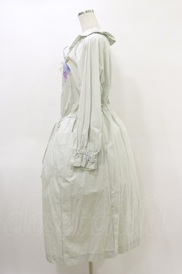 画像3: Jane Marple Dans Le Salon / Jardin Des Fleurs Embroideryドレス  ミント H-26-04-05-065-JM-OP-KB-ZH (3)