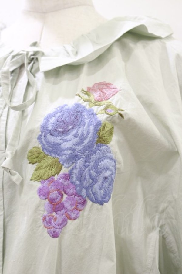 画像4: Jane Marple Dans Le Salon / Jardin Des Fleurs Embroideryドレス  ミント H-26-04-05-065-JM-OP-KB-ZH (4)