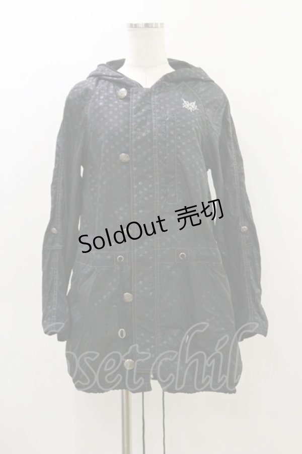 画像1: ALGONQUINS / ドットナイロンジャケット F 黒 H-26-04-05-009-AL-JA-AK-ZH (1)