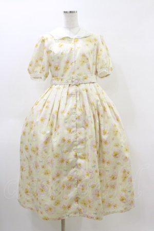 画像: Melody BasKet / Blooming poppyフロントボタンワンピース M イエロー H-26-04-05-069-LO-OP-KB-ZH