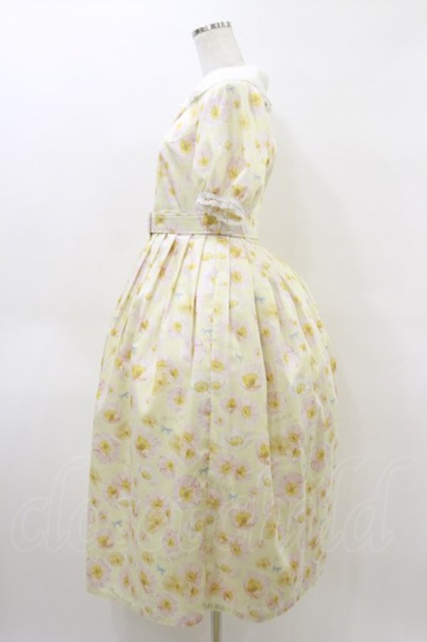 画像3: Melody BasKet / Blooming poppyフロントボタンワンピース M イエロー H-26-04-05-069-LO-OP-KB-ZH (3)