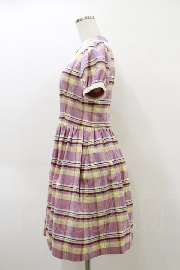 画像3: MILK / M cafeワンピース  ローズチェック H-26-04-05-071-ML-OP-KB-ZH (3)