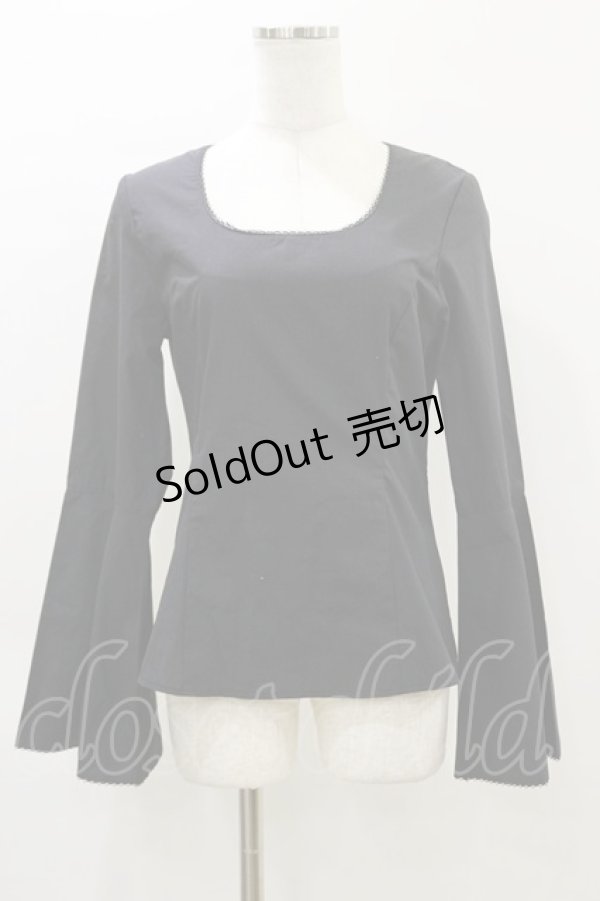 画像1: MIHO MATSUDA / ラウンドネックカットソー  黒 H-26-04-05-012-GO-TO-AK-ZH (1)