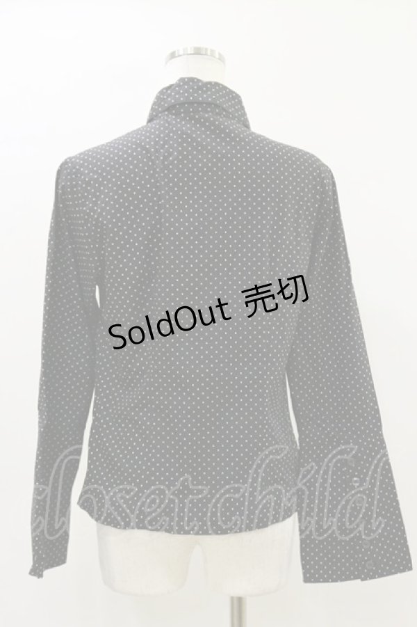 画像2: PEACE NOW / タイ付きドットブラウス M 黒 H-26-04-05-016-PU-BL-AK-ZH (2)