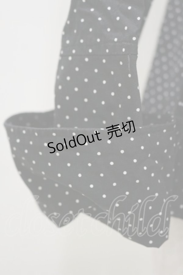 画像3: PEACE NOW / タイ付きドットブラウス M 黒 H-26-04-05-016-PU-BL-AK-ZH (3)