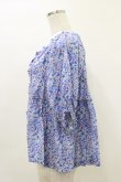 画像3: Jane Marple / Bonjour Millefleursスモックブラウス  ブルー H-26-04-05-018-JM-BL-KB-ZH (3)