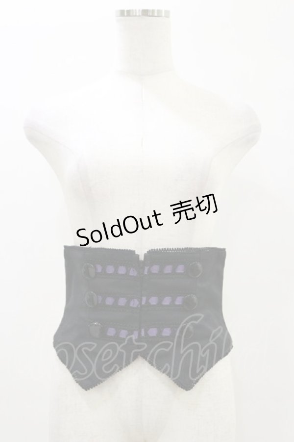 画像1: BPN / ナポレオンコルセット M 黒×紫 H-26-04-05-003-GO-ZA-AK-ZH (1)