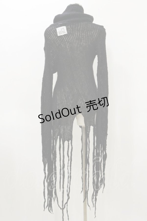 画像2: STIGMATA / ダメージニットボタンカーデ  黒 H-26-04-05-021-GO-TO-AK-ZH (2)