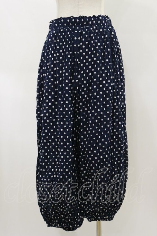 画像2: Jane Marple Dans Le Salon / Polka dotsフラッフィーパンツ  ネイビー H-26-04-05-023-JM-PA-KB-ZH (2)