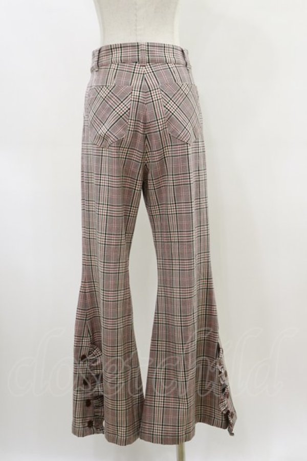 画像2: MILK / Autumnフレアパンツ  レッドナッツカラーチェック H-26-04-05-026-ML-PA-KB-ZH (2)