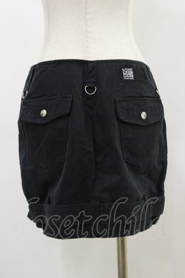 画像2: NOISE NOISE NOISE / ベルト付きデニムタイトスカート  黒 H-26-04-05-027-PU-SK-AK-ZH (2)