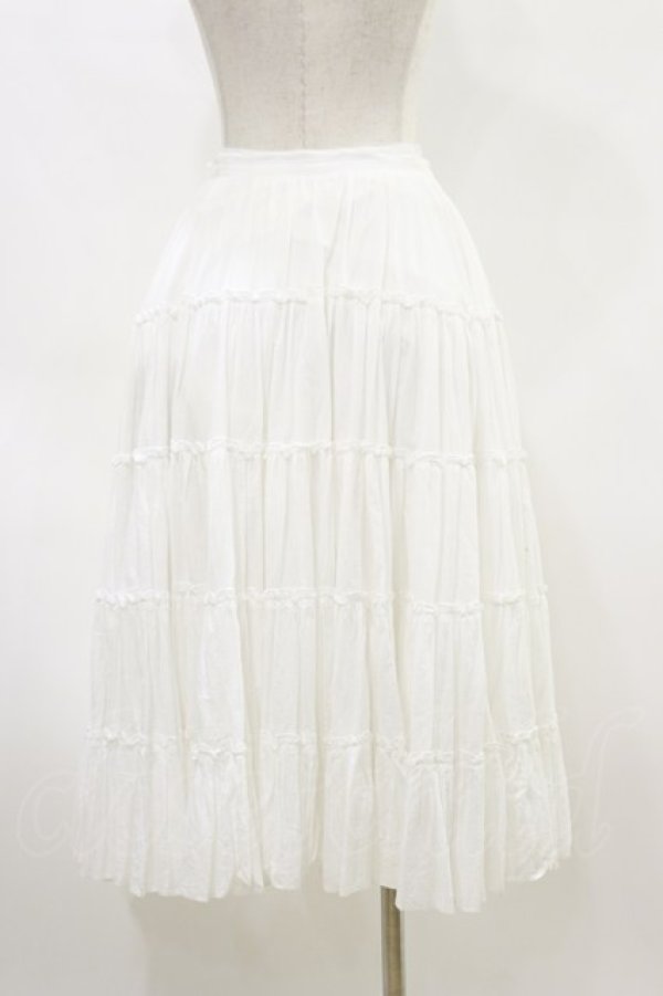 画像2: alice auaa / ティアードスカート 3(約9号) 白 H-26-04-05-032-AA-SK-KB-ZH (2)