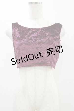 画像: alice auaa / ベロアショートトップス 3(約9号) ボルドー H-26-04-05-004-AA-TO-KB-ZH