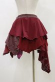 画像2: Ozz Croce / アシメラップスカート  ワイン H-26-04-05-034-OO-SK-AK-ZH (2)