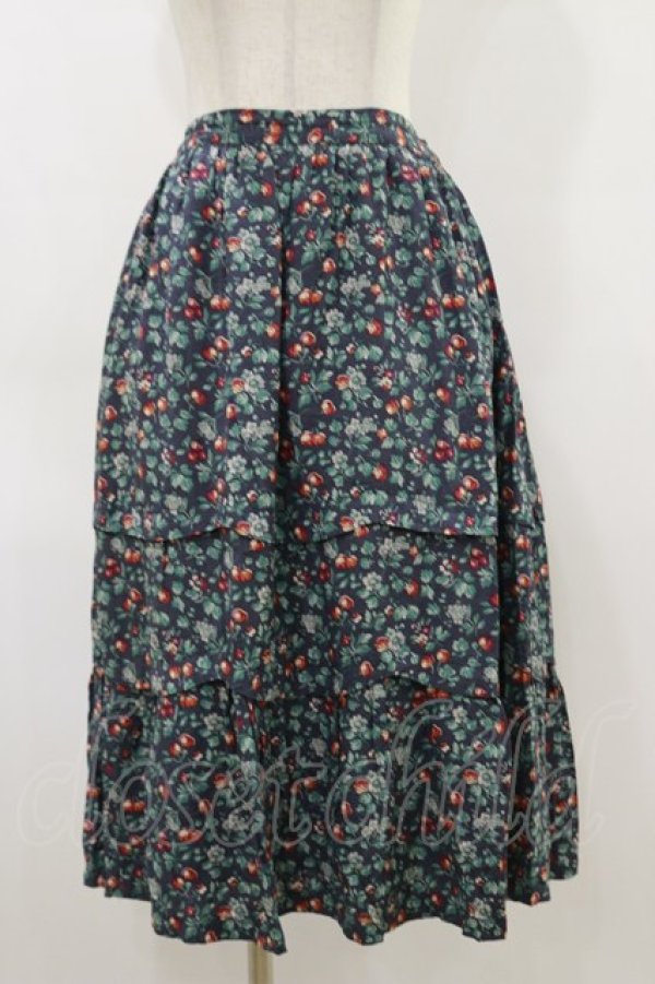 画像1: Jane Marple / Wild cherryスカラップスカート M ネイビー H-26-04-05-036-JM-SK-KB-ZH (1)