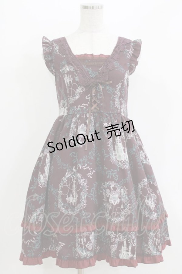 画像1: axes femme / サークルメルヘン柄チュニ M ボルドー H-26-04-06-024-AX-OP-NS-ZH (1)