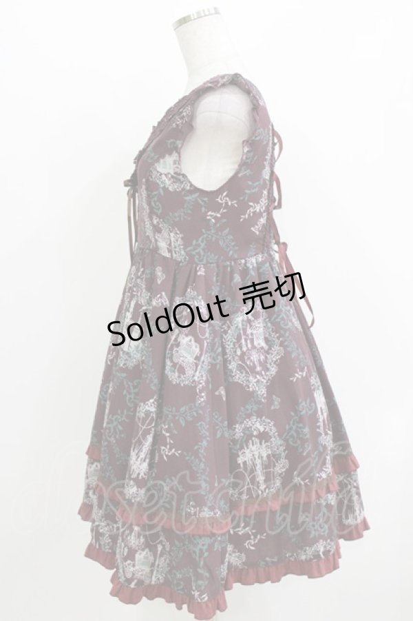 画像2: axes femme / サークルメルヘン柄チュニ M ボルドー H-26-04-06-024-AX-OP-NS-ZH (2)