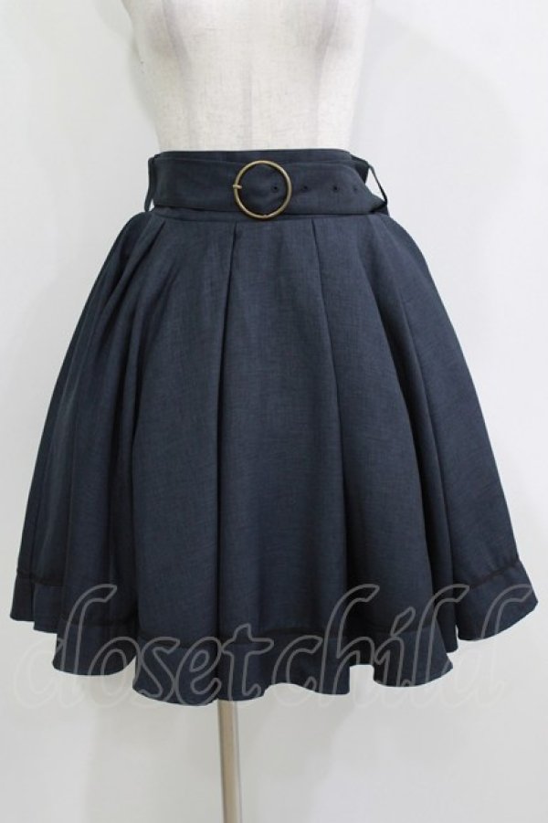 画像1: Kurumi Collaboration / フレアマリンアカデミアスカート L ネイビー H-26-04-06-027-GO-SK-NS-ZH (1)