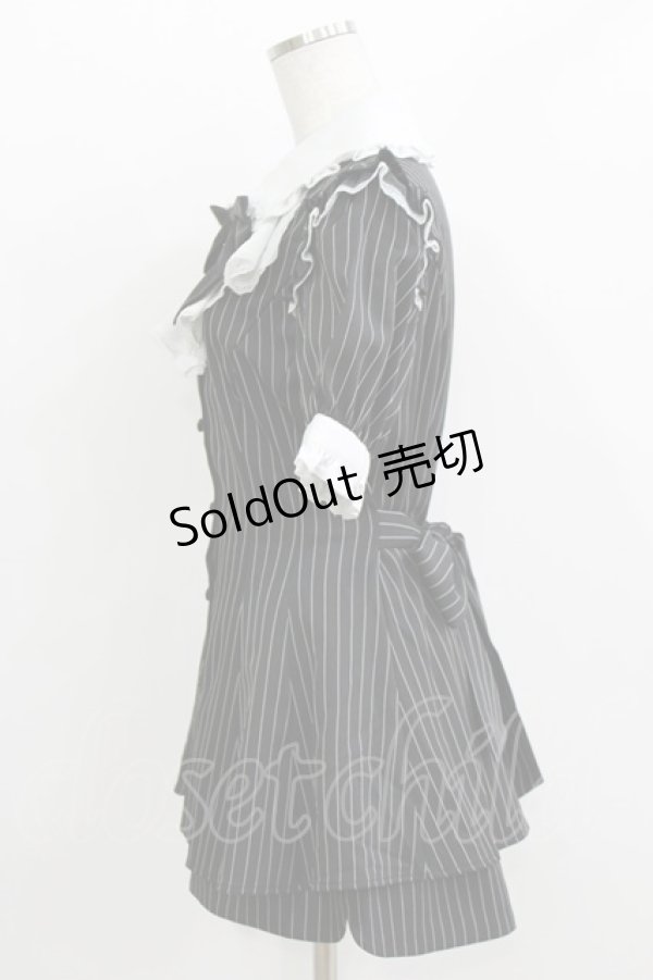 画像2: Secret Honey / 取り外しラッフル付きセットアップ Free ブラック H-26-04-06-030-CA-OP-NS-ZH (2)