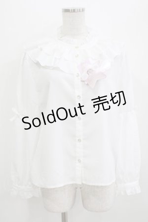 画像: virally / 星名桜子/HSN*フリルブラウス M オフ H-26-04-06-037-PU-BL-NS-ZH