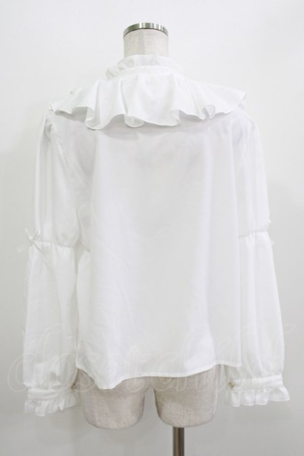 画像3: virally / 星名桜子/HSN*フリルブラウス M オフ H-26-04-06-037-PU-BL-NS-ZH (3)