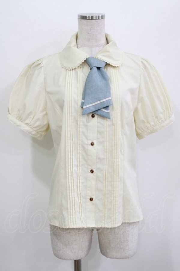 画像1: Kurumi Collaboration / マリンアカデミアブラウス L アイボリー H-26-04-06-039-GO-BL-NS-ZH (1)