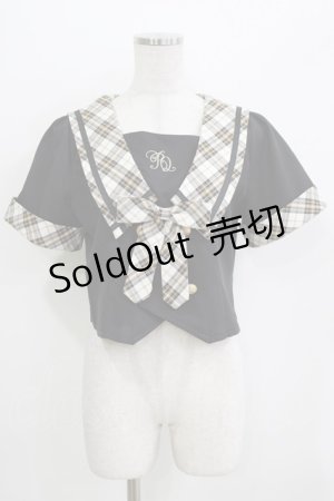 画像: axes femme POETIQUE / ダブルボタンセーラーブラウス M ブラック H-26-04-06-041-AX-BL-NS-ZH