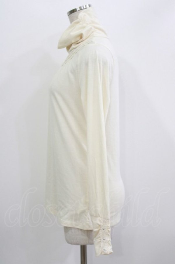 画像2: axes femme / ブレード配色ハイネックカットソー M 生成り H-26-04-06-044-AX-TO-NS-ZH (2)