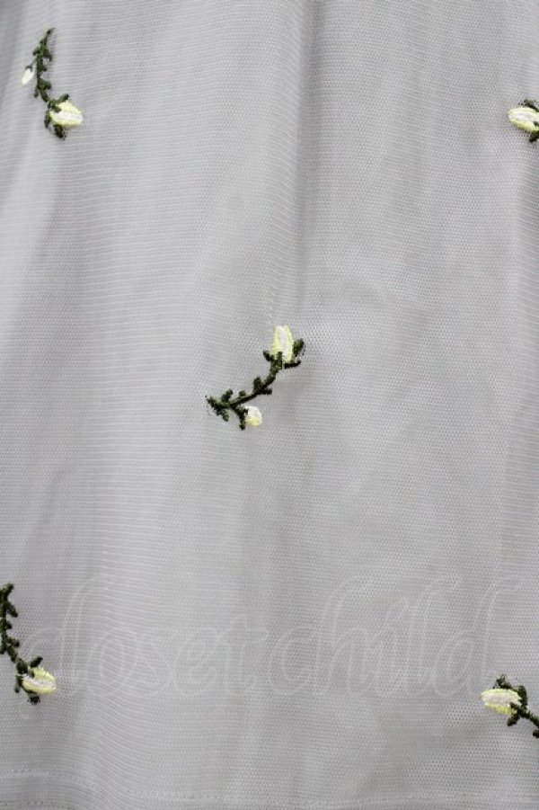 画像3: F i.n.t / ローズ総刺繍チュールワンピース Free SAX H-26-04-06-1032-0-OP-NS-ZH (3)