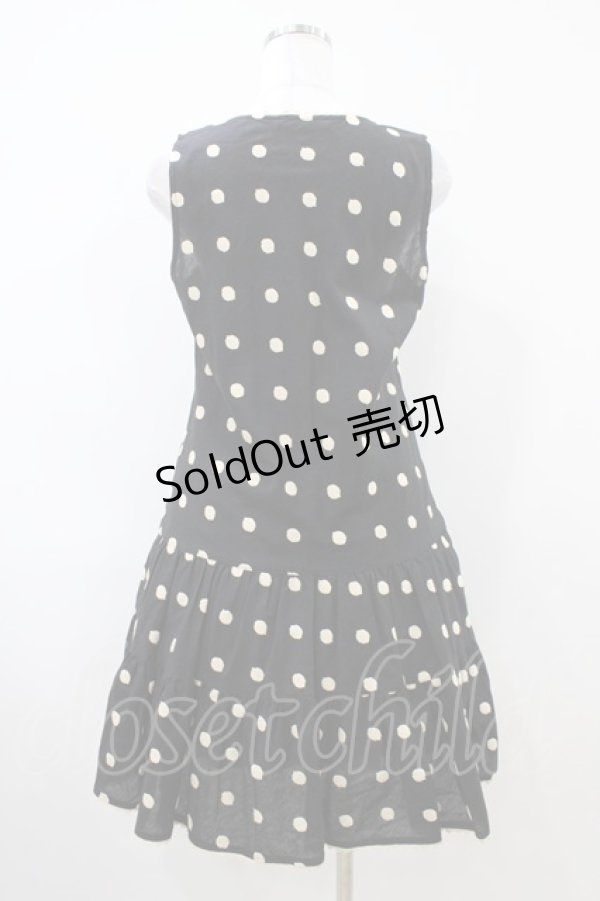 画像2: Franche Lippee / ドットワンピース M ブラック H-26-04-06-1033-LO-OP-NS-ZH (2)