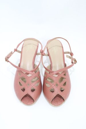 画像: an another angelus / レースカットワークサンダル L/24.5cm~25cm PINK H-26-04-06-1004-CA-SH-NS-ZH