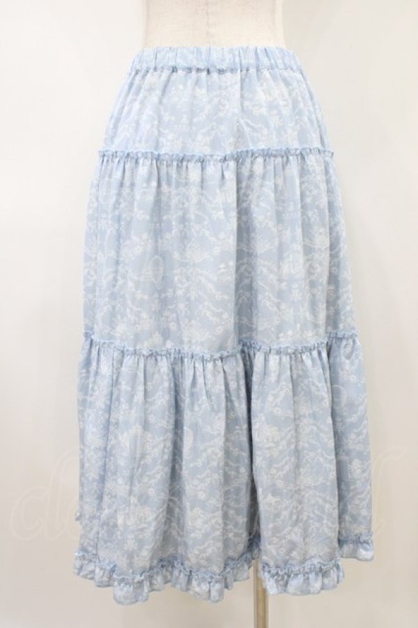 画像2: m petit by misako / NINA'S RVパニエスカート LL サックス/アイボリー リバーシブル H-26-04-06-1036-LO-SK-NS-ZH (2)